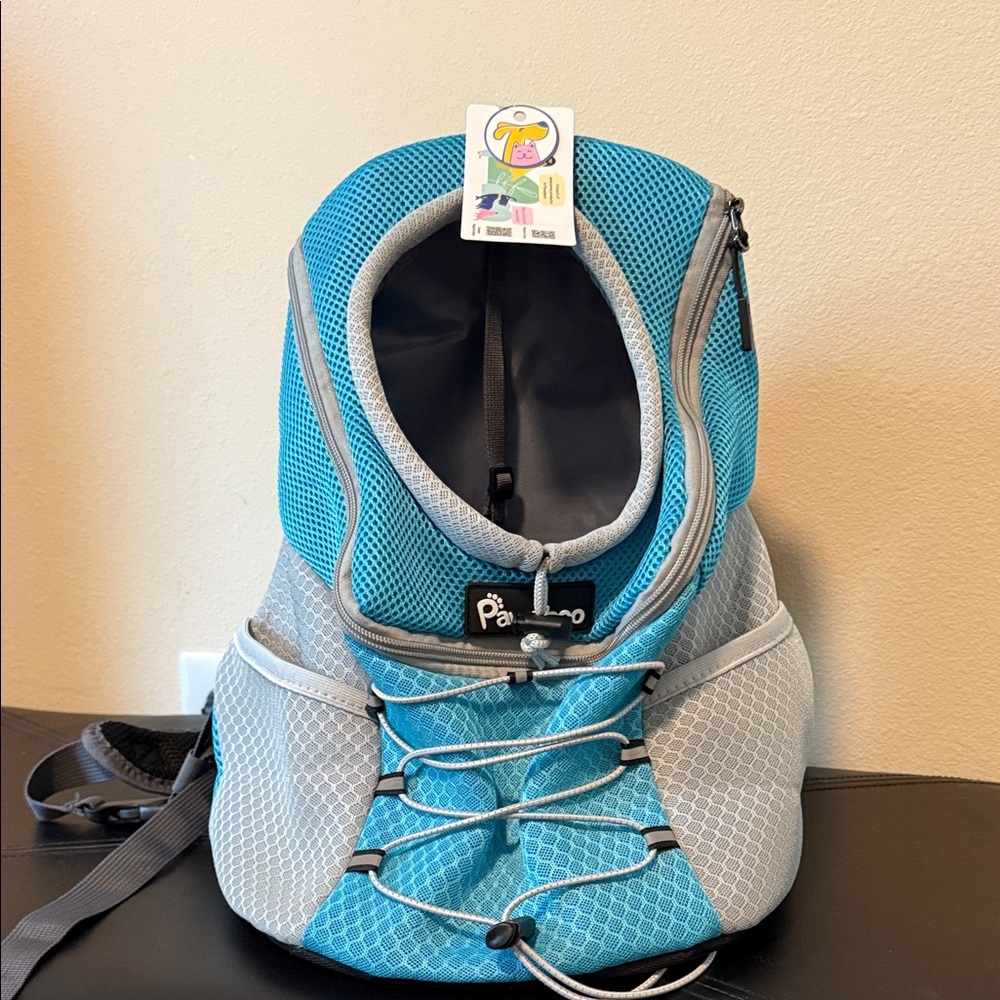 Pet Carrier Backpack in Blue and Gray